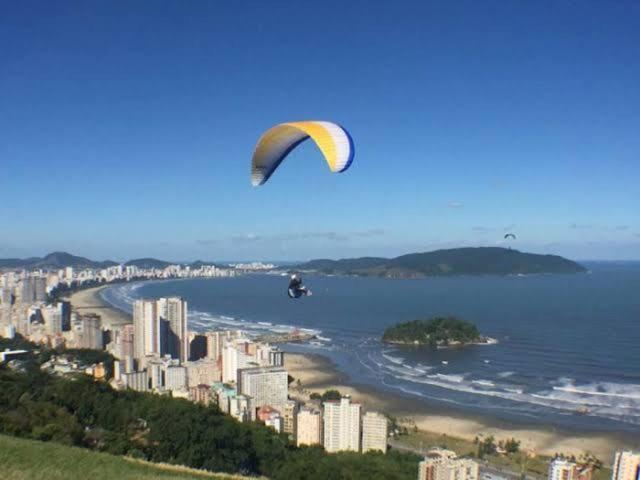 Apartamento 621 Com Vista Para O Mar São Vicente Esterno foto